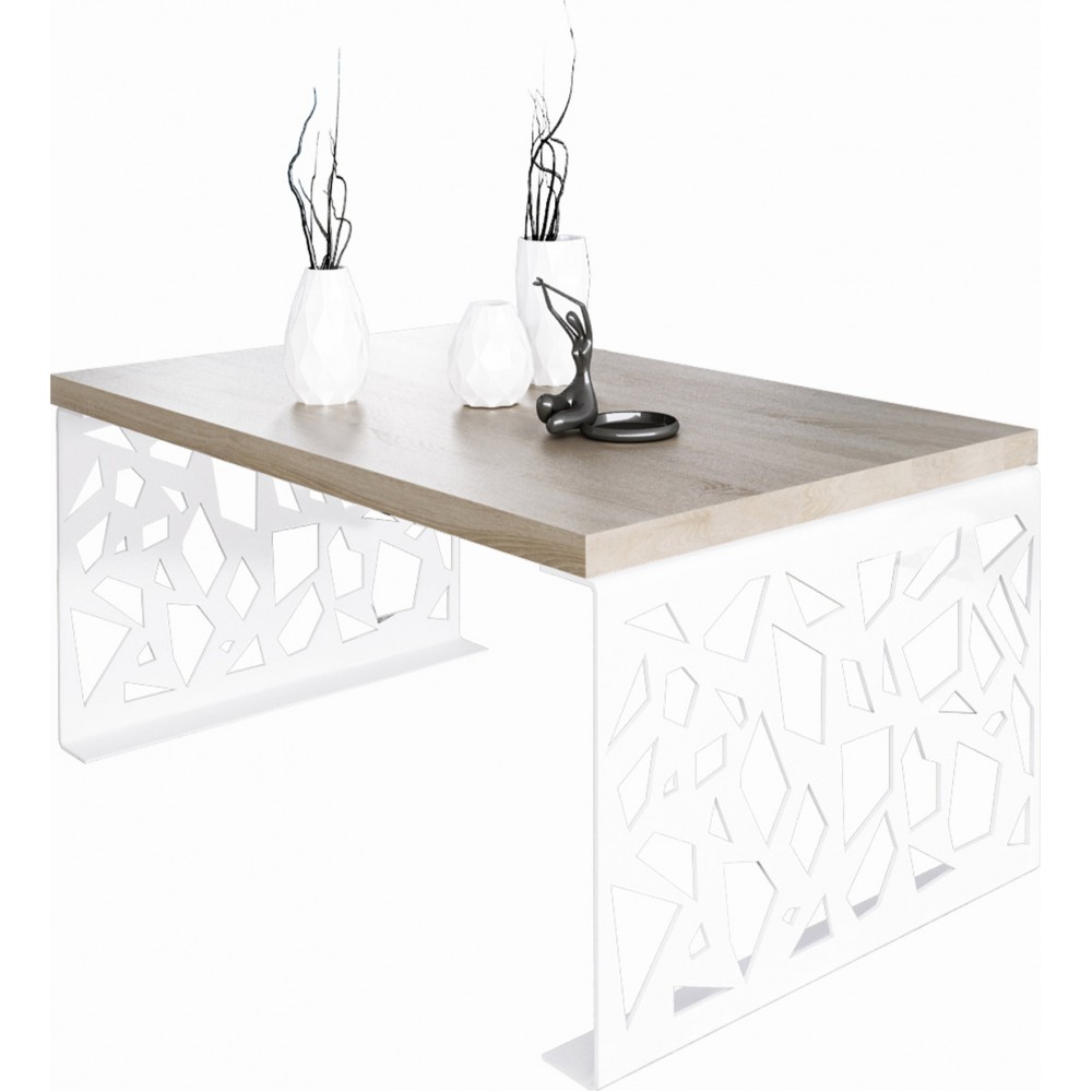 Τραπεζάκι σαλονιού Samara - Leuko - Sonoma 100x60x45