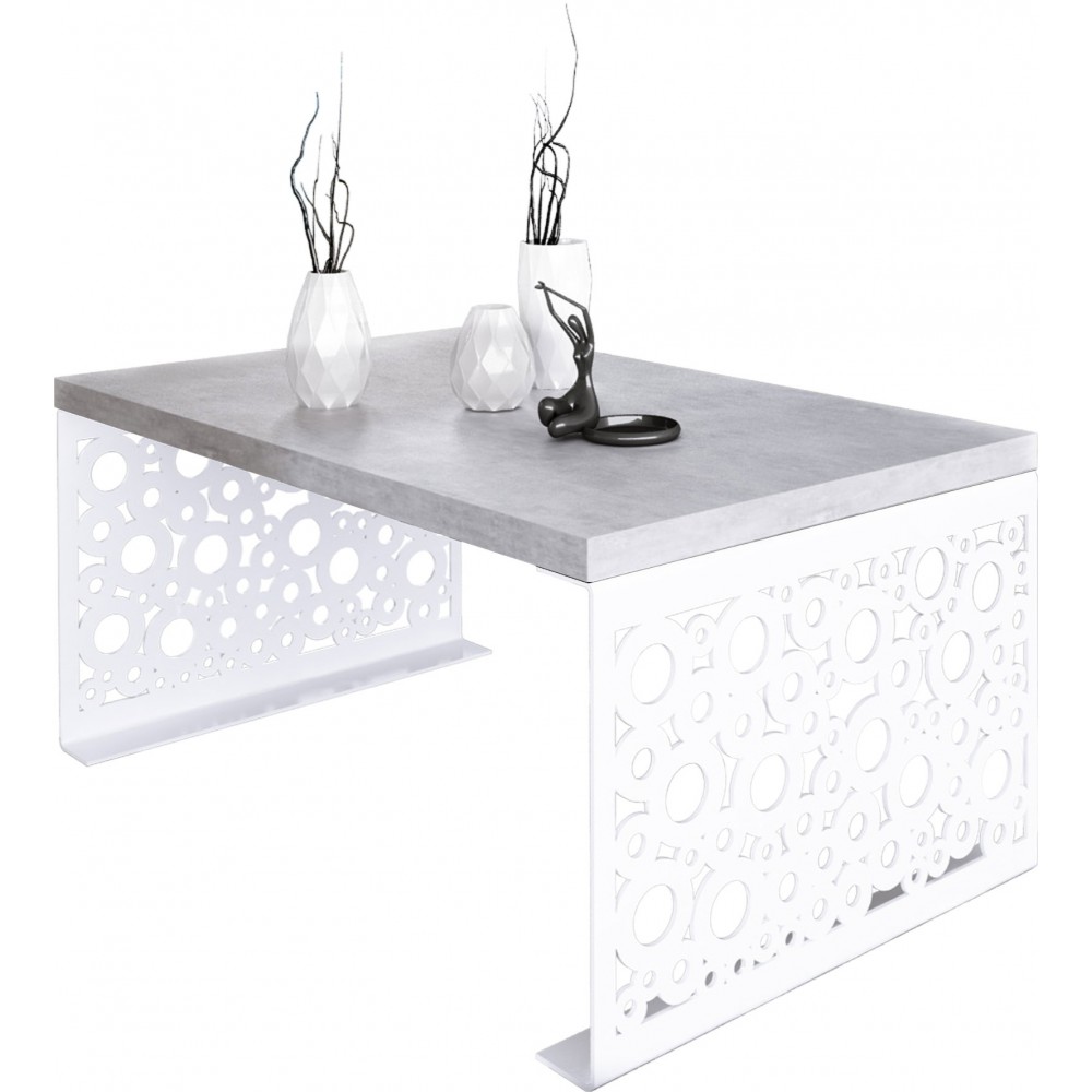 Τραπεζάκι σαλονιού Reyna - Leuko-Gkri 100x60x45