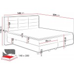 Επενδυμένο κρεβάτι Symphony-Anthraki-140 x 200