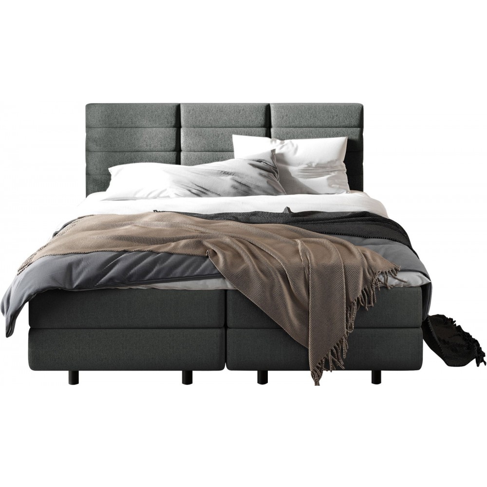 Επενδυμένο κρεβάτι Symphony-Anthraki-140 x 200