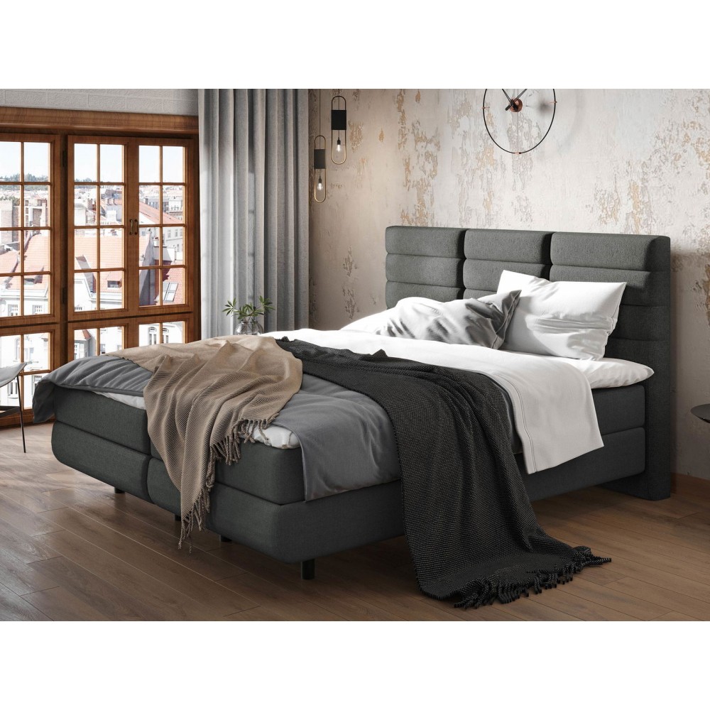 Επενδυμένο κρεβάτι Symphony-Anthraki-160 x 200