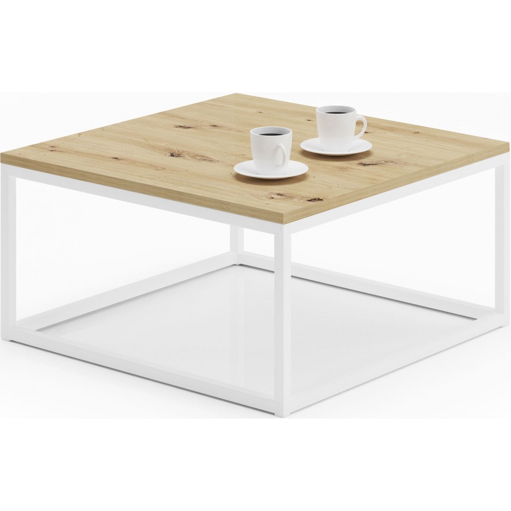 Τραπεζάκι σαλονιού Faye-Leuko-Artisan 65x65x33
