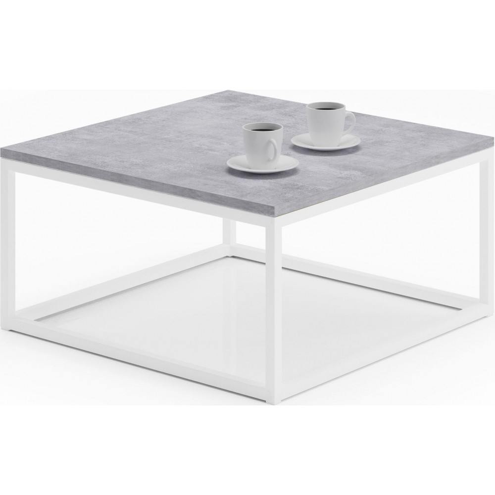 Τραπεζάκι σαλονιού Faye-Gkri-Leuko 65x65x33