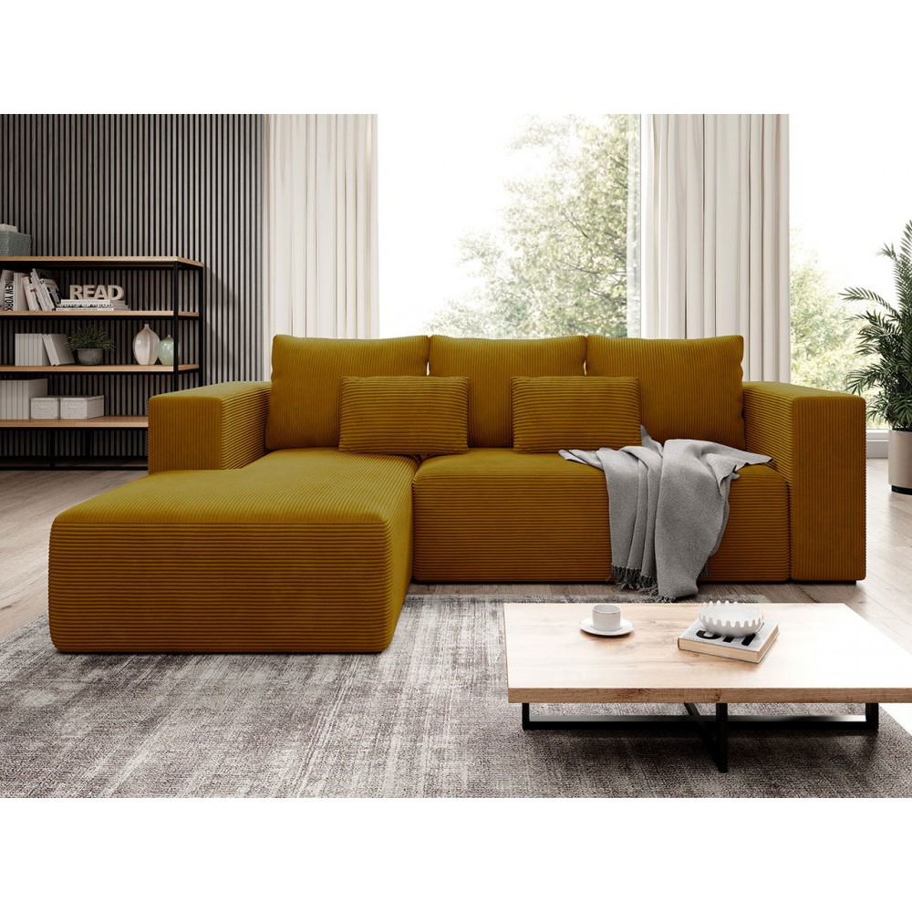 Γωνιακός καναπές Stripes-Αριστερή-Moustardi