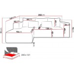 Γωνιακός καναπές Stripes-Αριστερή-Mpez