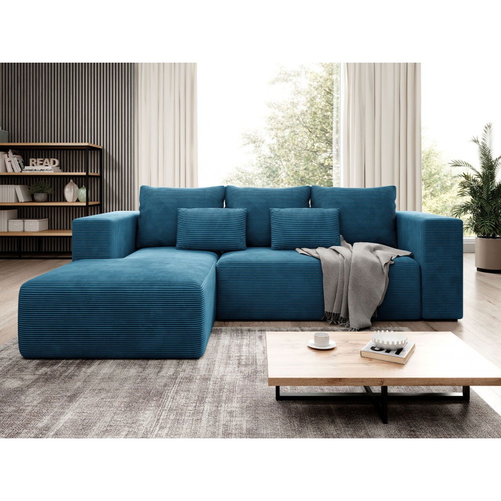 Γωνιακός καναπές Stripes-Αριστερή-Mple Skouro