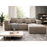 Γωνιακός καναπές Stripes-Αριστερή-Ekrou