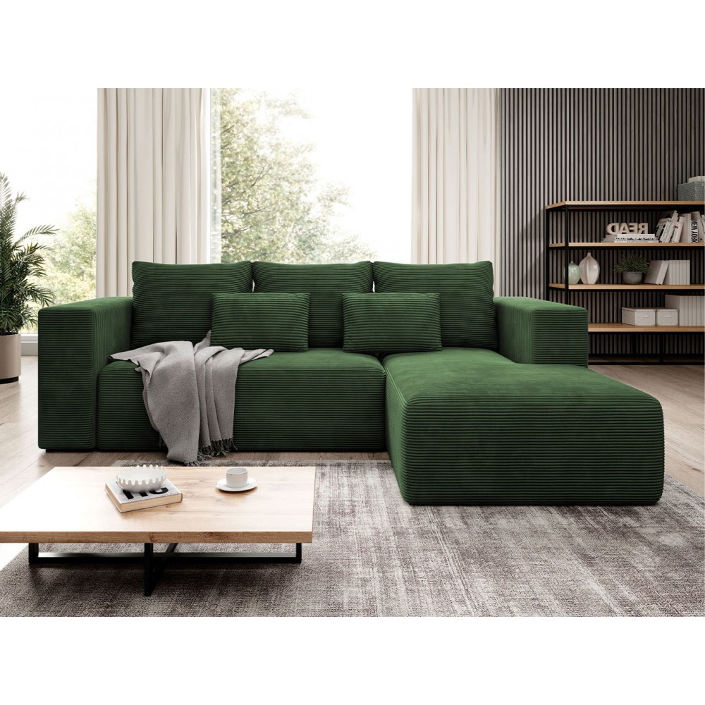 Γωνιακός καναπές Stripes-Δεξιά-Prasino