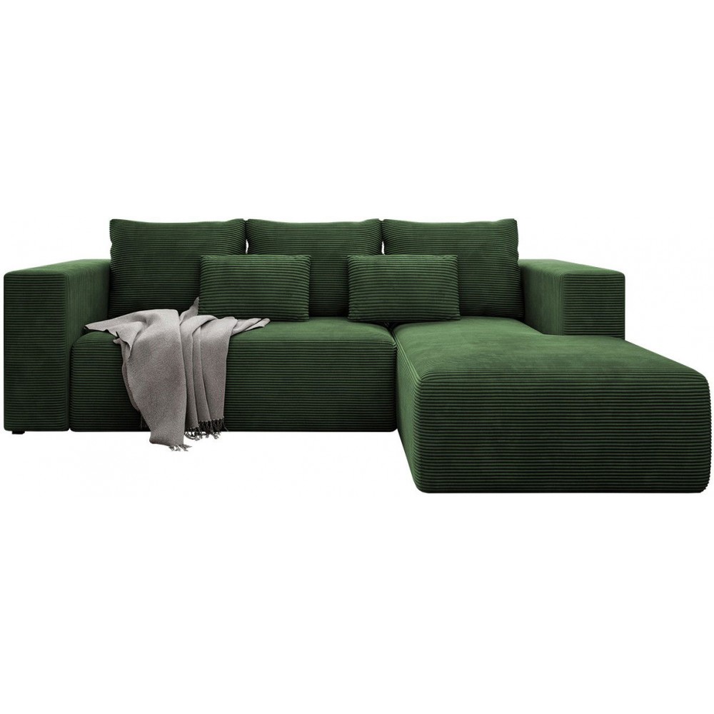 Γωνιακός καναπές Stripes-Δεξιά-Prasino