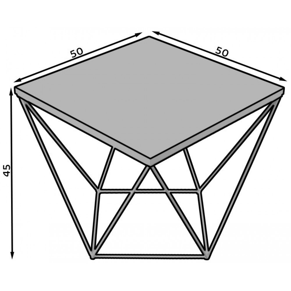 Τραπεζάκι σαλονιού Sofy 50x50x45