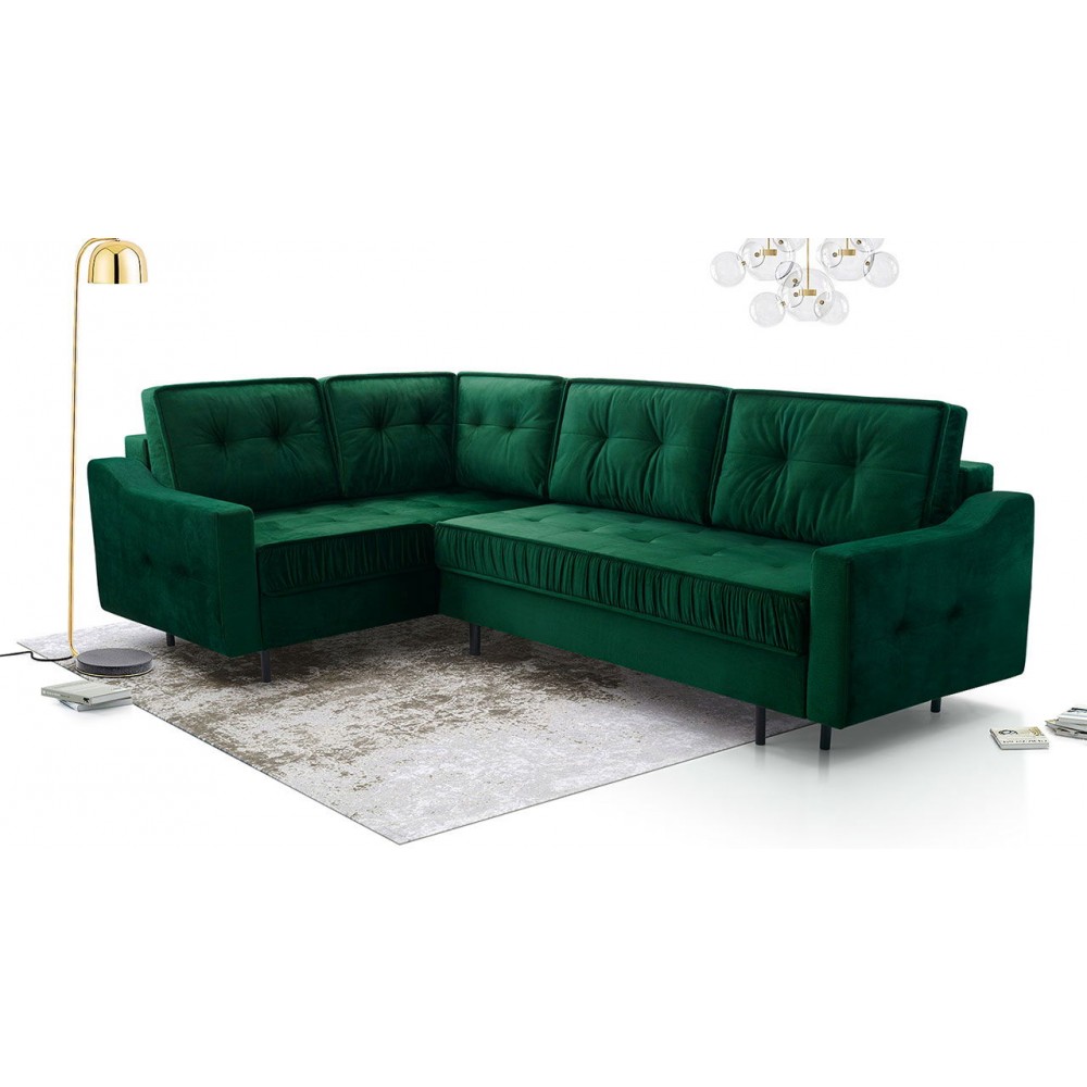 Γωνιακός καναπές Akita L-Αριστερή-Prasino