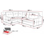 Γωνιακός καναπές Akita L-Αριστερή-Kitrino