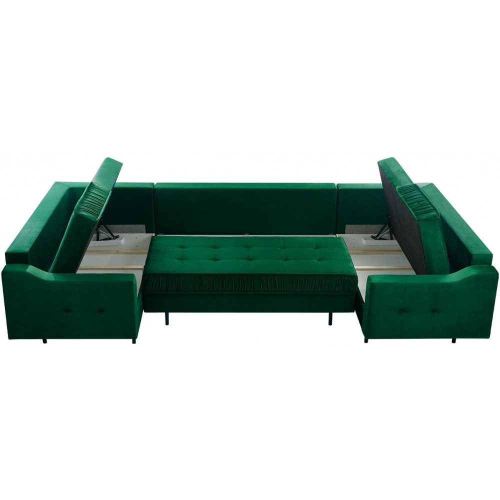 Γωνιακός καναπές Akita U-Prasino