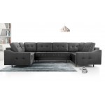 Γωνιακός καναπές Akita U-Gkri Skouro