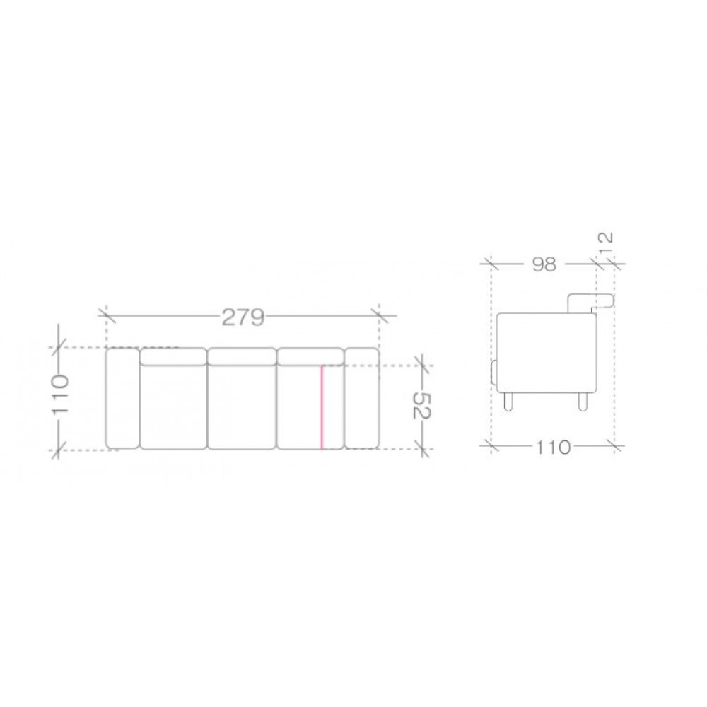 Καναπές Gappito τριθέσιος