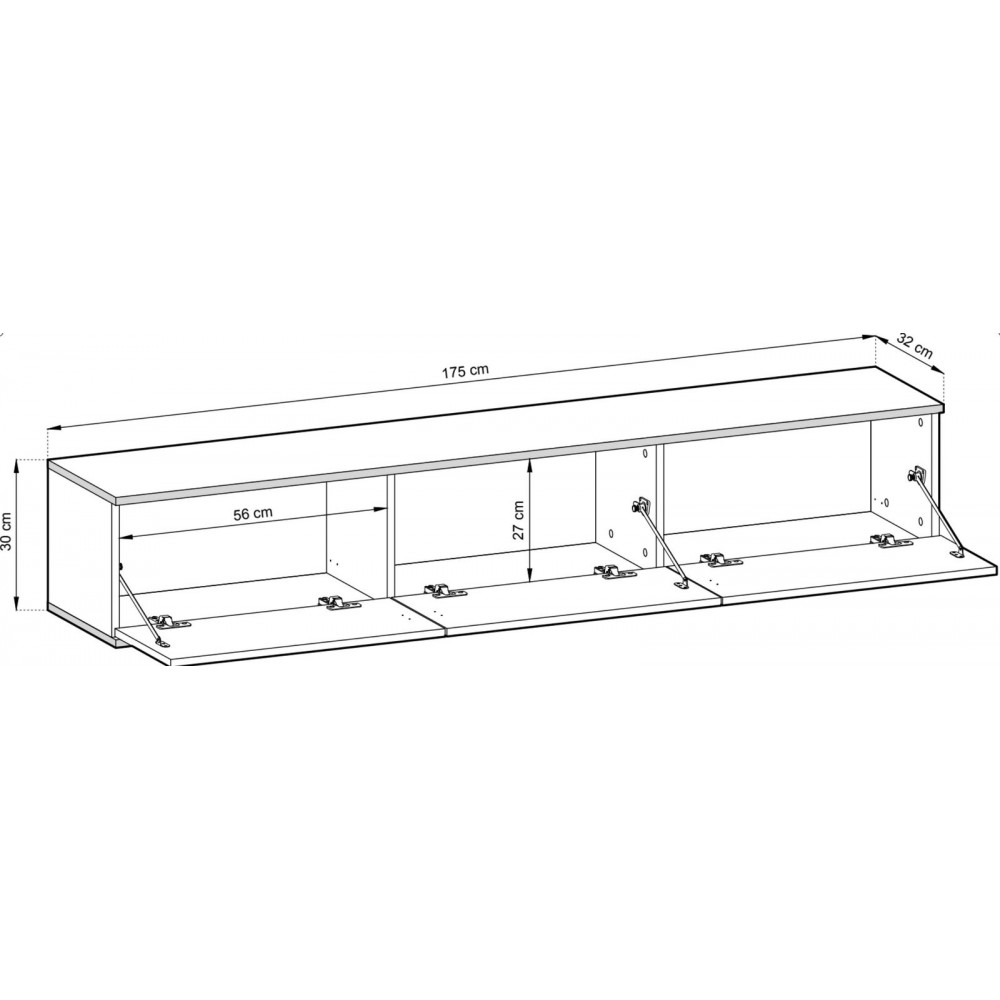 Έπιπλο τηλεόρασης Loro Plus II-Leuko