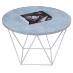 Τραπεζάκι σαλονιού Sofy round-Leuko-Gkri 55x55x37