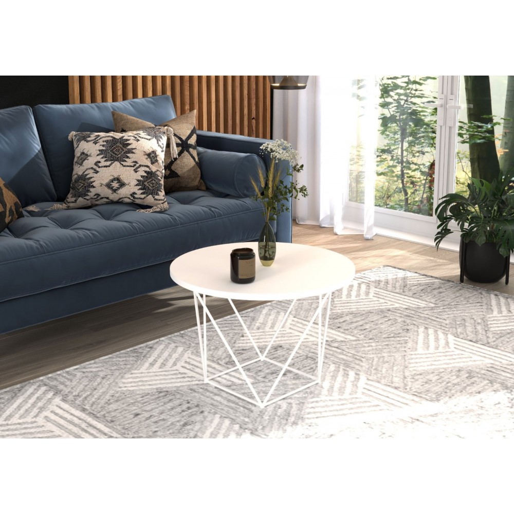 Τραπεζάκι σαλονιού Sofy round-Leuko 55x55x37