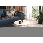 Τραπεζάκι σαλονιού Sofy round-Leuko-Xriso 55x55x37