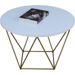 Τραπεζάκι σαλονιού Sofy round-Leuko-Xriso 55x55x37