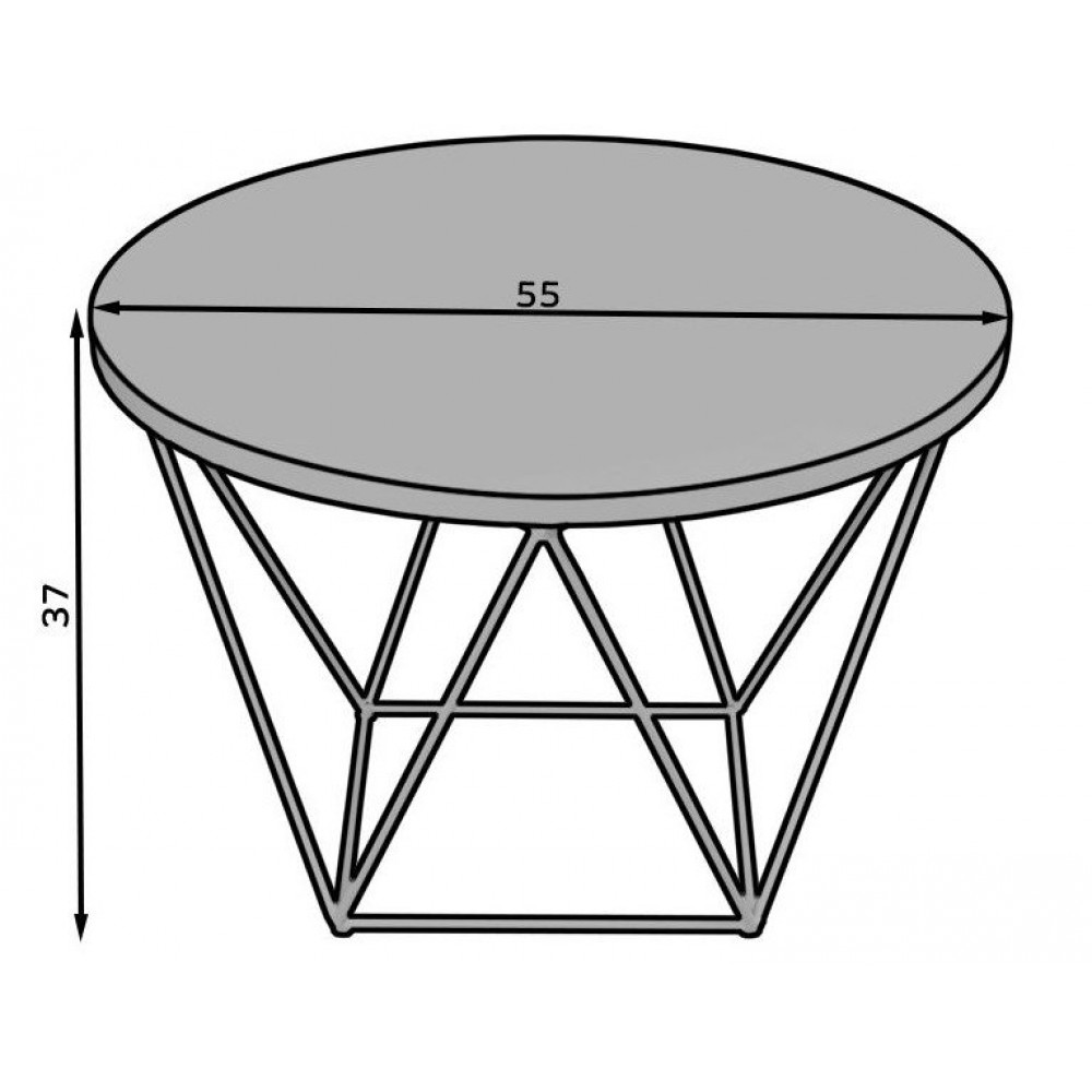 Τραπεζάκι σαλονιού Sofy round 55x55x37