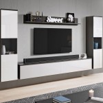 Σύνθετο σαλονιού Paris Xl-Λευκό Γυαλιστερό - Ανθρακί