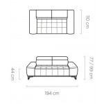 Καναπές Priscilla διθέσιος-Petrol