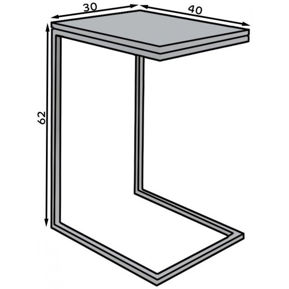 Βοηθητικό τραπεζάκι Peso 40x30x62