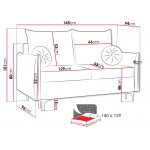 Καναπές - κρεβάτι Leon small-Mple