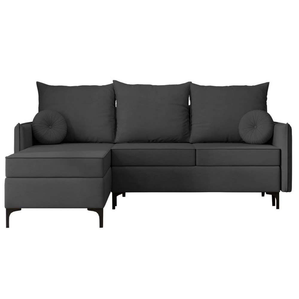 Γωνιακός καναπές Leon L-Gkri Skouro-Αριστερή