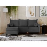 Γωνιακός καναπές Leon L-Gkri Skouro-Αριστερή