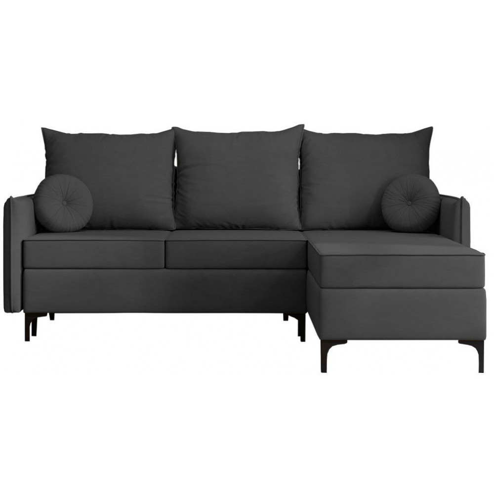 Γωνιακός καναπές Leon L-Gkri Skouro-Δεξιά