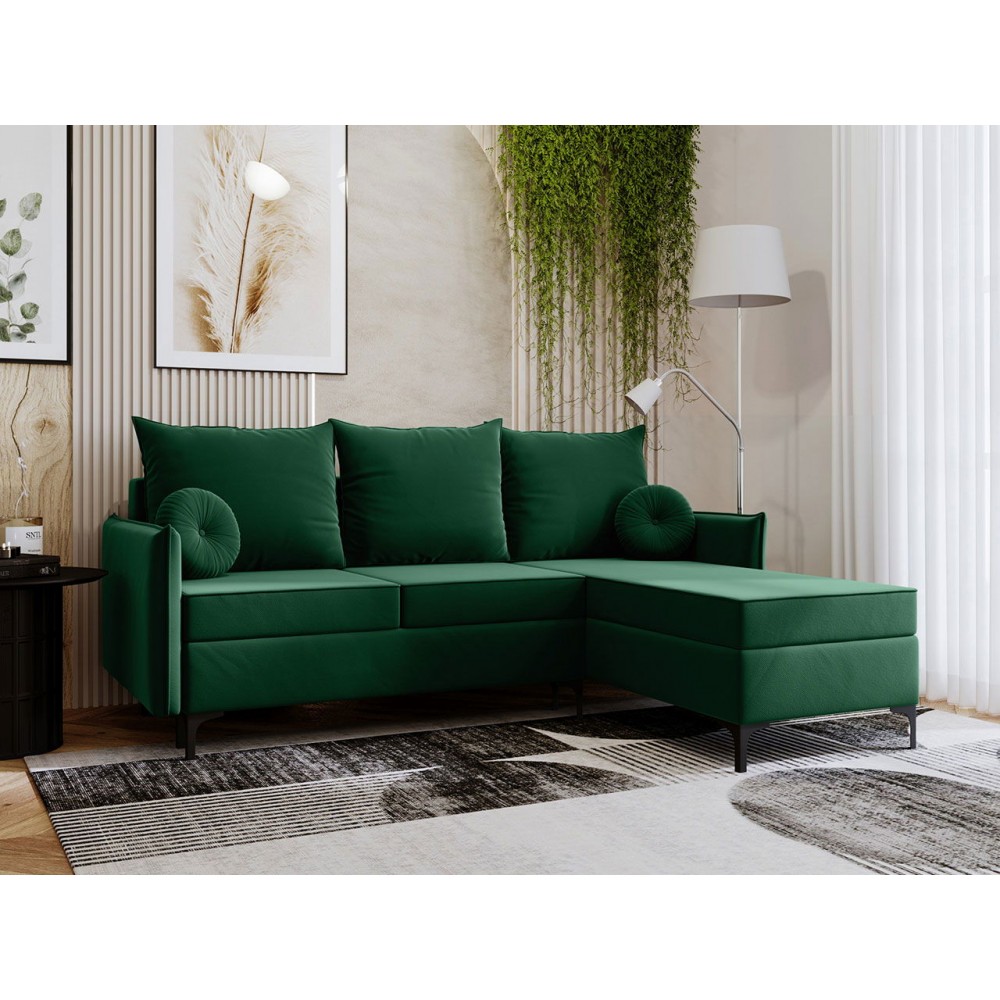 Γωνιακός καναπές Leon L-Prasino-Δεξιά