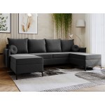 Γωνιακός καναπές Leon U-Gkri Skouro