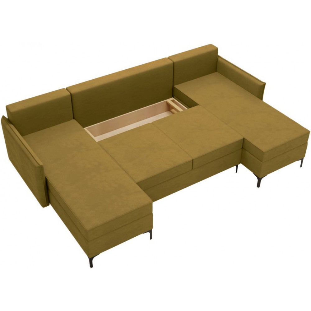 Γωνιακός καναπές Leon U-Gkri Skouro