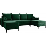 Γωνιακός καναπές Leon U-Prasino