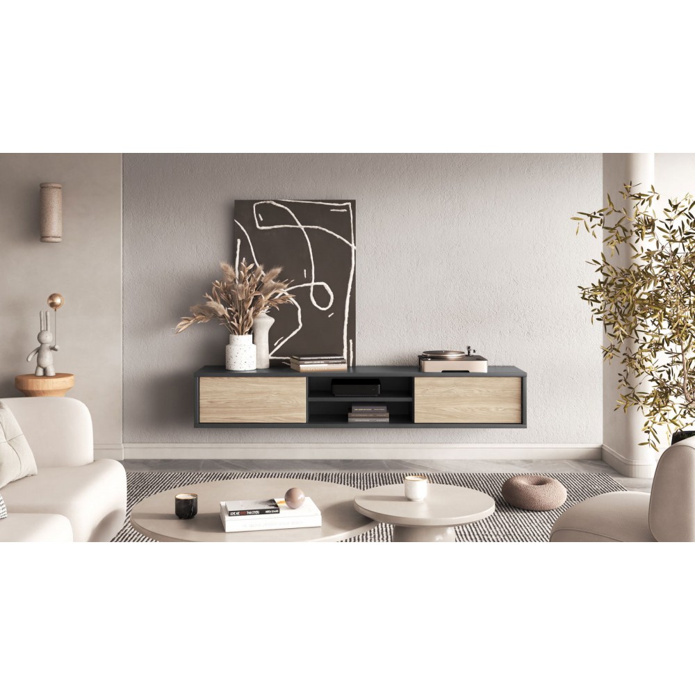 Έπιπλο τηλεόρασης Jennifer 2F-Anthraki - Fusiko