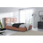 Επενδυμένο κρεβάτι Madelyn-Peach-160 x 200