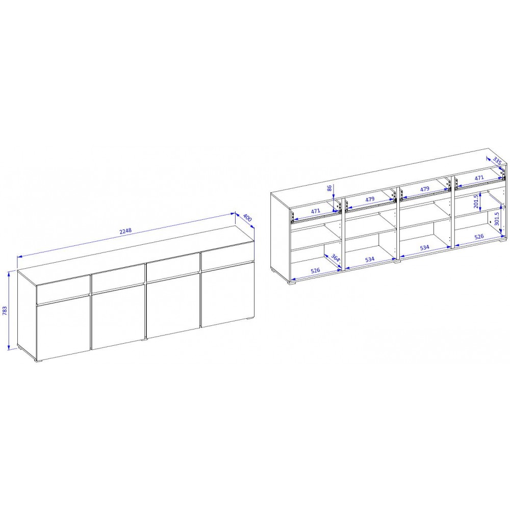 Μπουφές Orwell I-Leuko