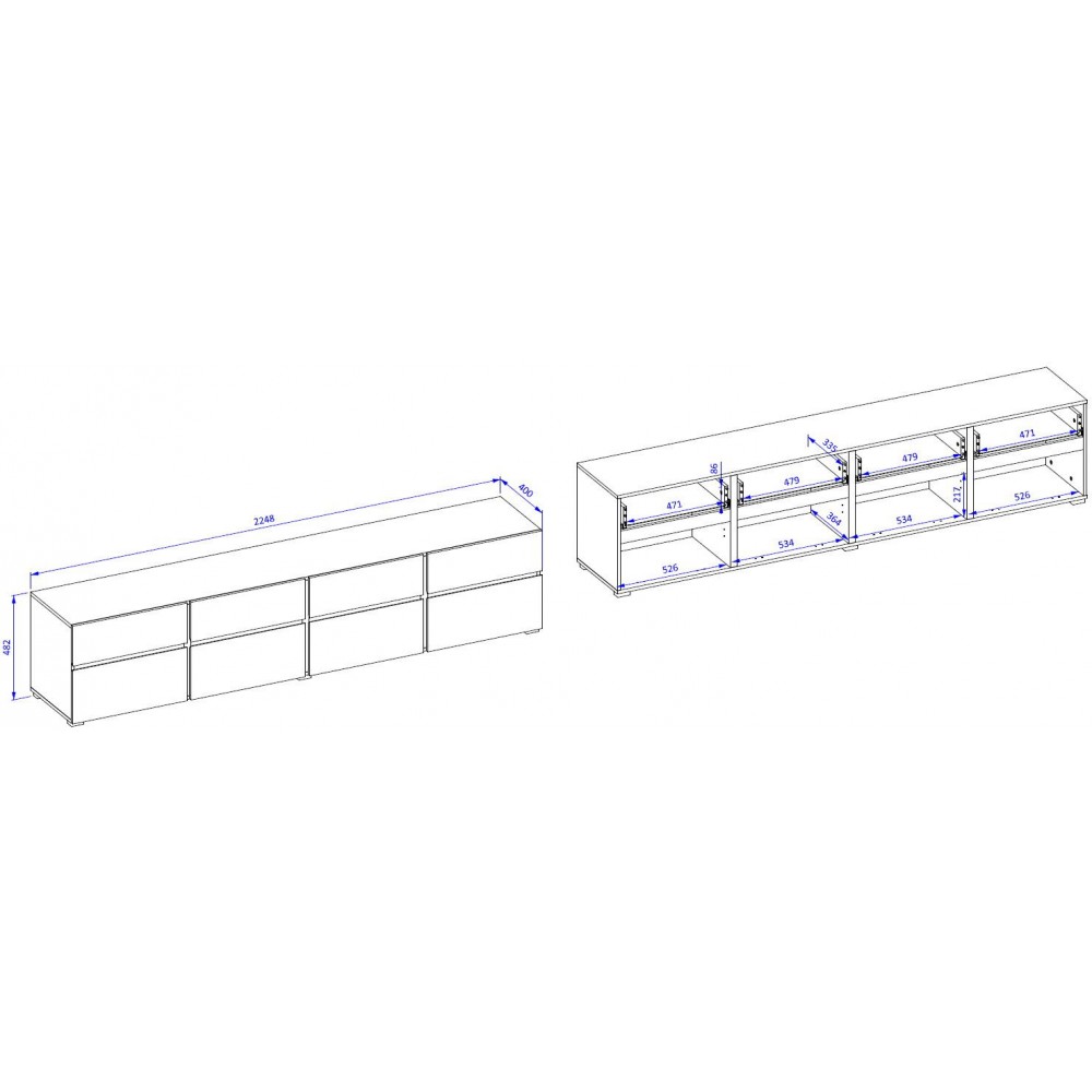 Έπιπλο τηλεόρασης Orwell I-Leuko