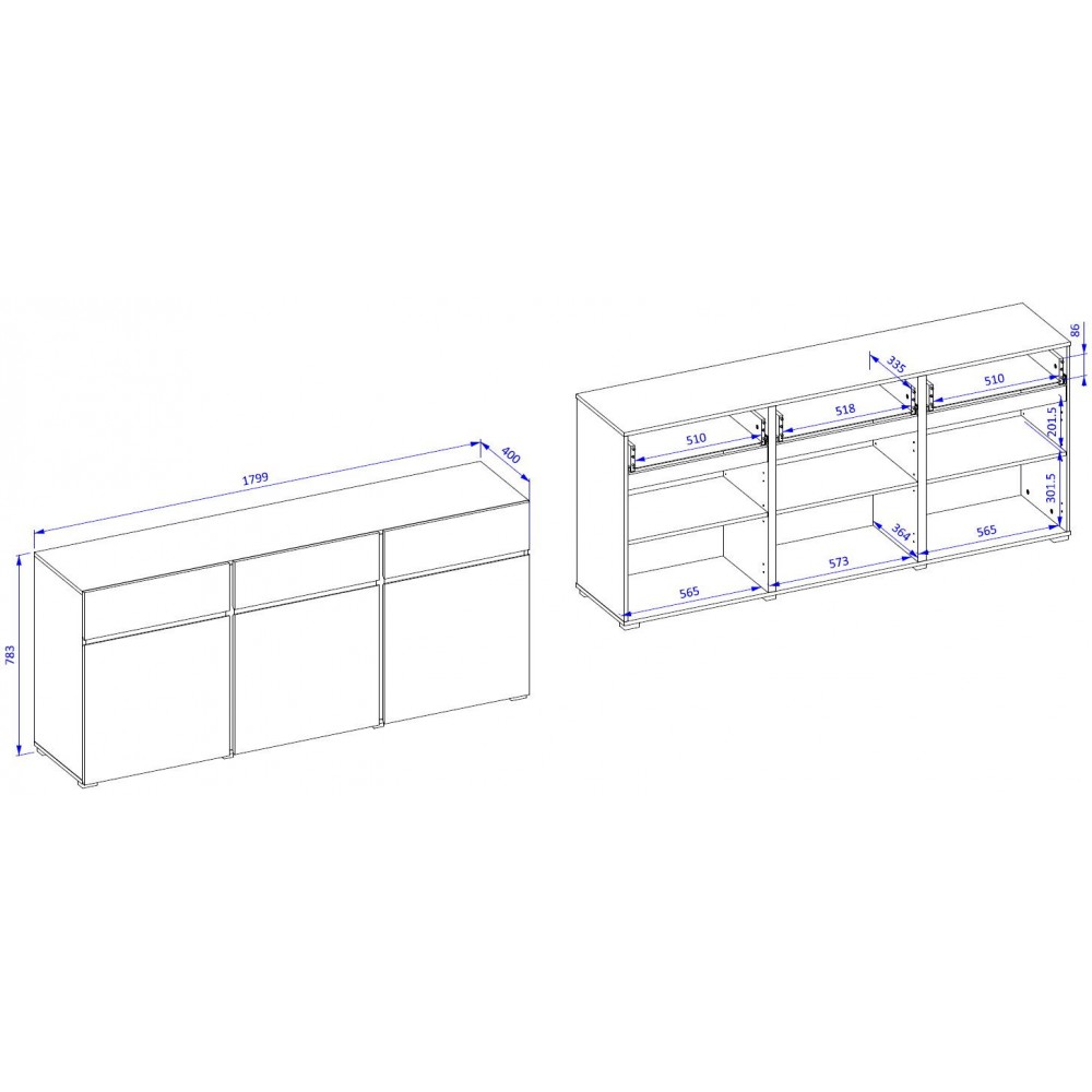 Μπουφές Orwell II-Leuko