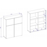 Μπουφές Orwell ψηλός-Leuko