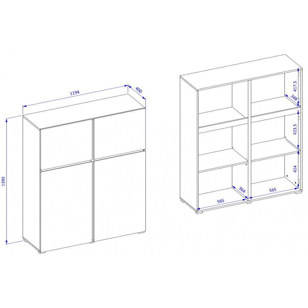 Μπουφές Orwell ψηλός-Fusiko