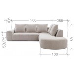 Γωνιακός καναπές Civil M-Δεξιά