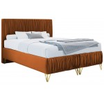 Επενδυμένο κρεβάτι Mars-Portokali-160 x 200