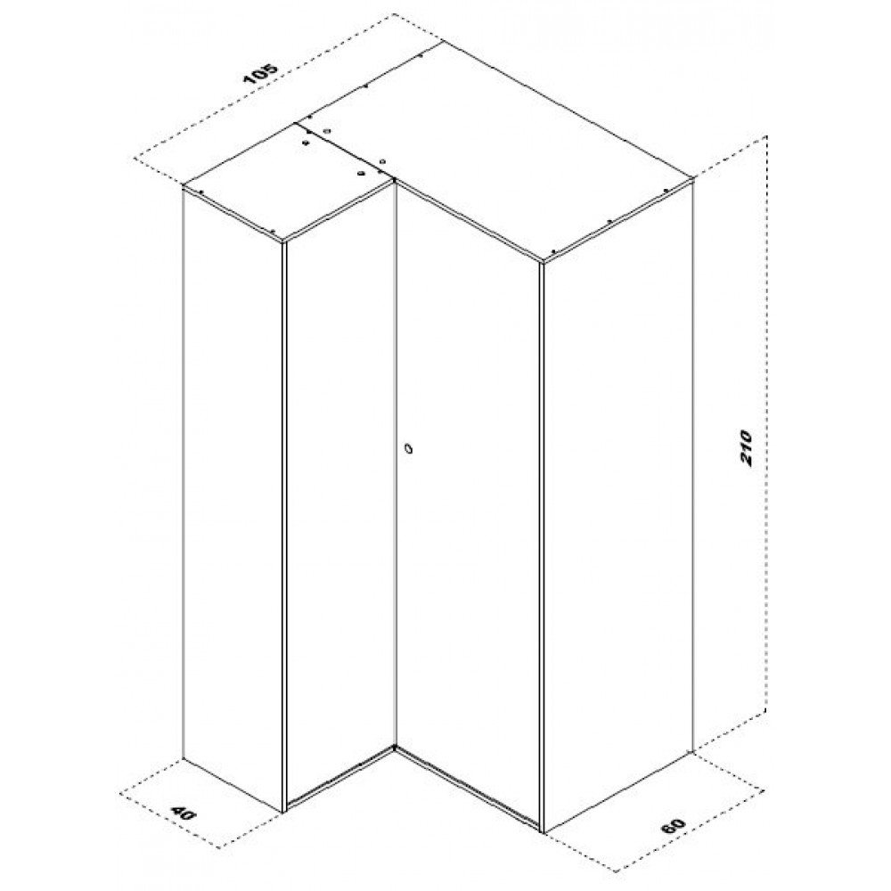 Ντουλάπα Γωνιακή Spot Young