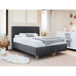 Επενδυμένο κρεβάτι Mars-Gkri Skouro-160 x 200