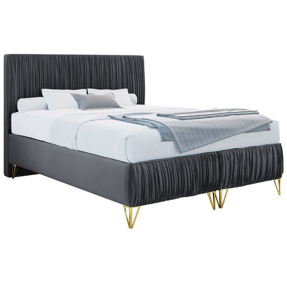 Επενδυμένο κρεβάτι Mars-Gkri Skouro-180 x 200