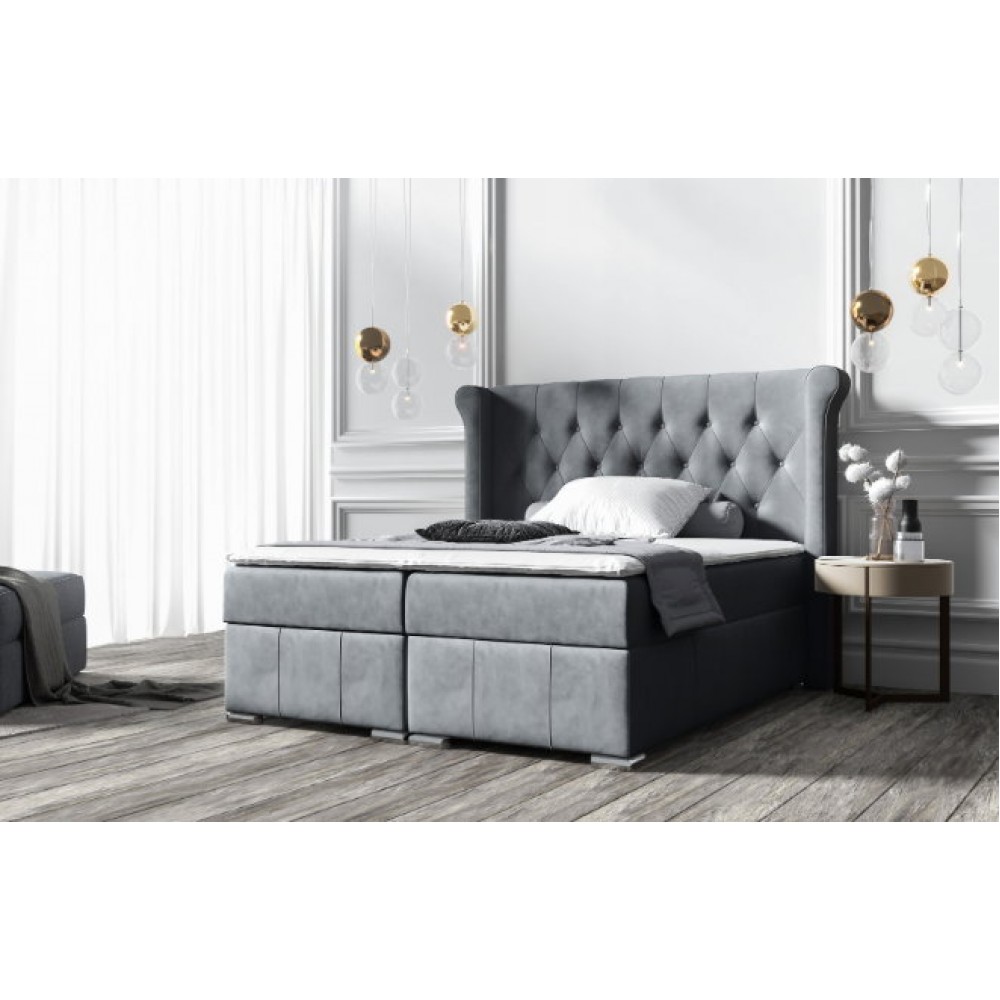 Επενδυμένο κρεβάτι Dutti-Gkri Skouro-120 x 200
