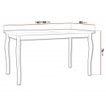 Επεκτεινόμενο τραπέζι Albe-Fusiko-Mavro